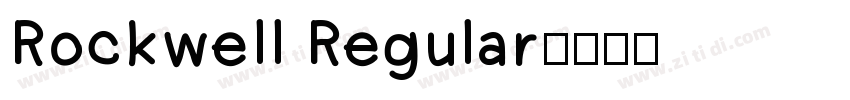 Rockwell Regular字体转换